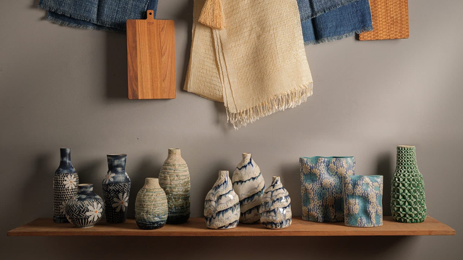 indigo vase