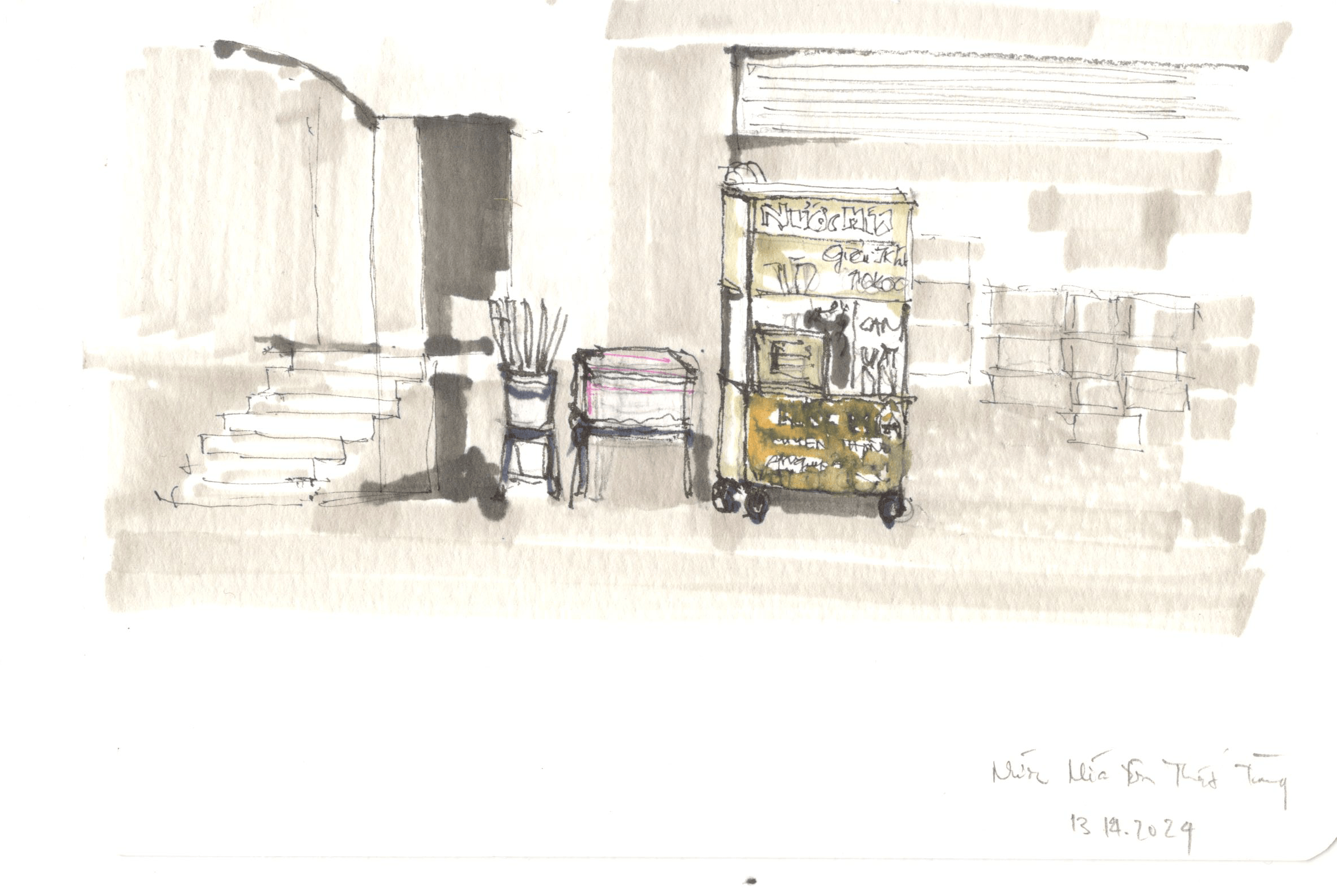 Sugarcane pressing stool 01